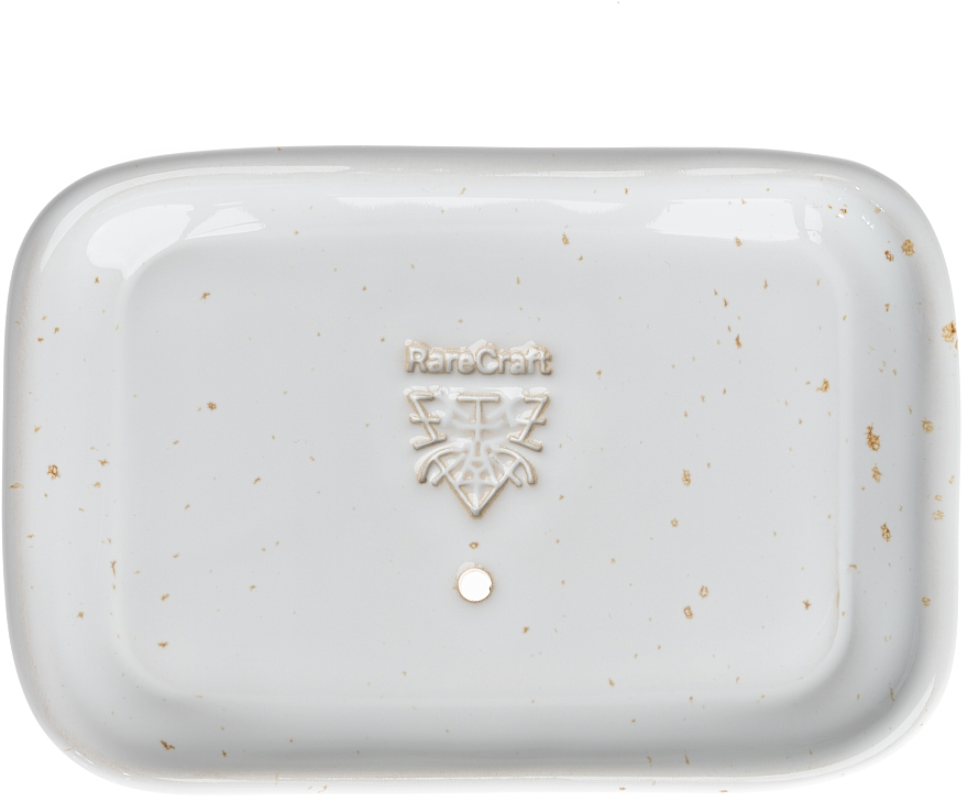 Seifenschale aus Keramik weiß-beige - RareCraft Soap Dish White & Beige — Bild N1