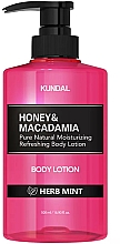 Düfte, Parfümerie und Kosmetik Tonisierende und pflegende Körperlotion mit Minzduft - Kundal Honey & Macadamia Body Lotion Herb Mint
