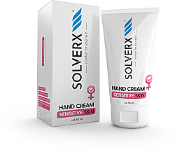 Düfte, Parfümerie und Kosmetik Regenerierende Handcreme mit Leinöl und Süßholzextrakt für empfindliche Haut - Solverx Sensitive Skin Hand Cream