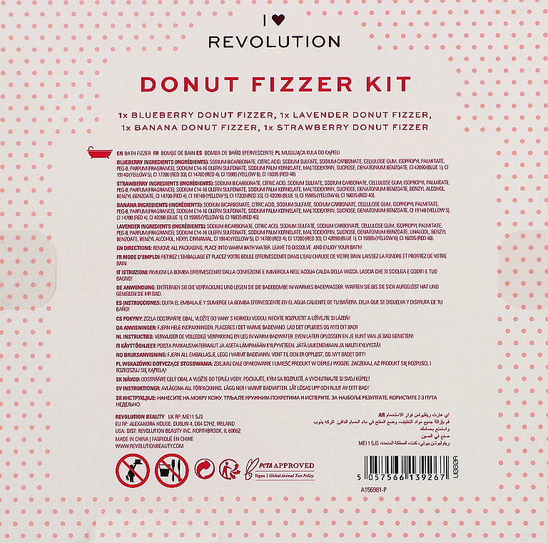 Badeset - I Heart Revolution Donut Fizzer Kit (Badebombe 40gx4) — Bild N2