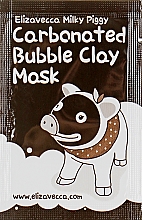 Tiefenreinigende Blasenmaske mit natürlichem Ton und Aktivkohle - Elizavecca Milky Piggy Carbonated Bubble Clay Mask (Probe) — Bild N1