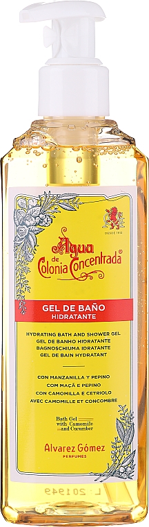 Alvarez Gomez Agua de Colonia Concentrada Gel - Feuchtigkeitsspendendes Bade- und Duschgel mit Kamille und Gurke — Bild N1