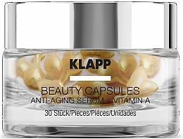 Düfte, Parfümerie und Kosmetik Anti-Aging Gesichtsserum in Kapseln mit Vitamin A 30 St. - Klapp Beauty Capsules Anti-Aging Serum + Vitamin A