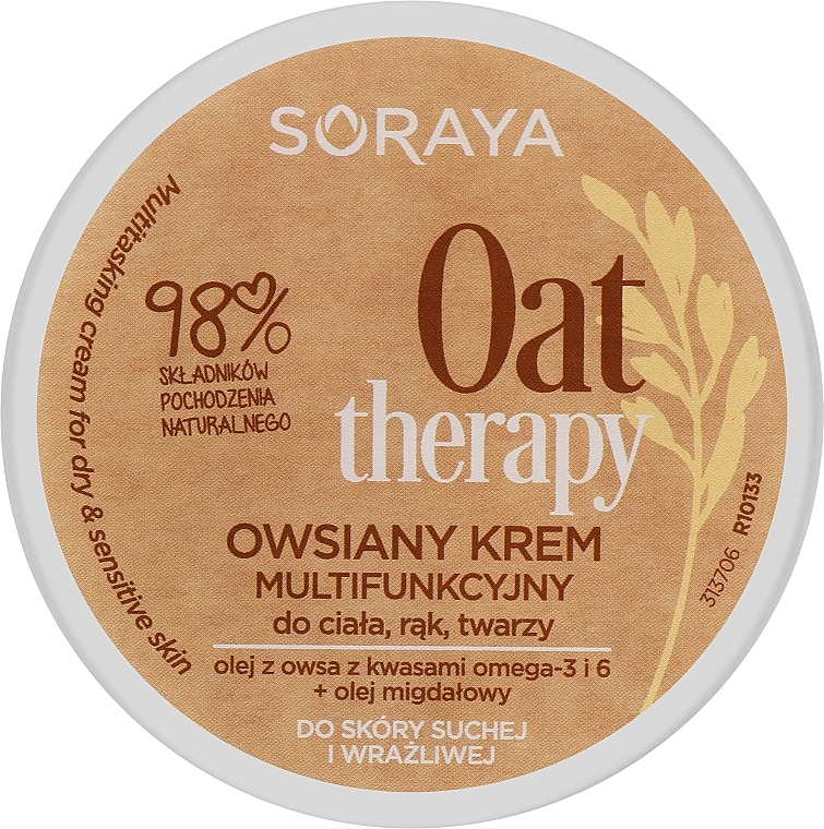 Hand-, Körper- und Gesichtscreme mit Hafer-Extrakt - Soraya Oat Therapy Cream — Bild N1