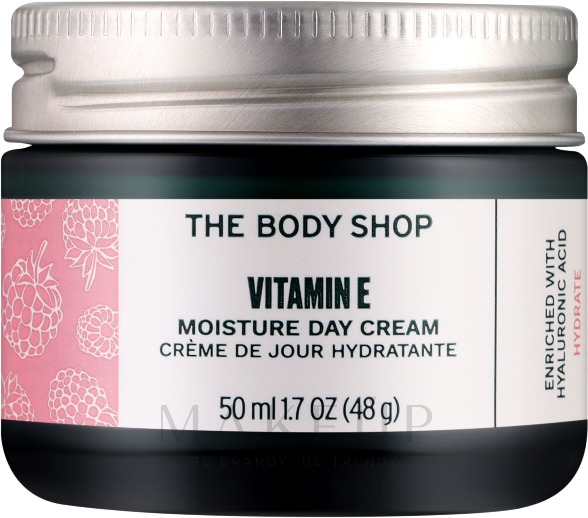 Feuchtigkeitsspendende Tagescreme für das Gesicht mit Vitamin E - The Body Shop Vitamin E Moisture Day Cream (Einmachglas) — Bild 50 ml