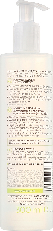 Gesichtsreinigungsgel gegen Hautunreinheiten für fettige und zu Akne neigende Haut - Iwostin Purritin Clinical Skin Care Active Gel — Bild N2