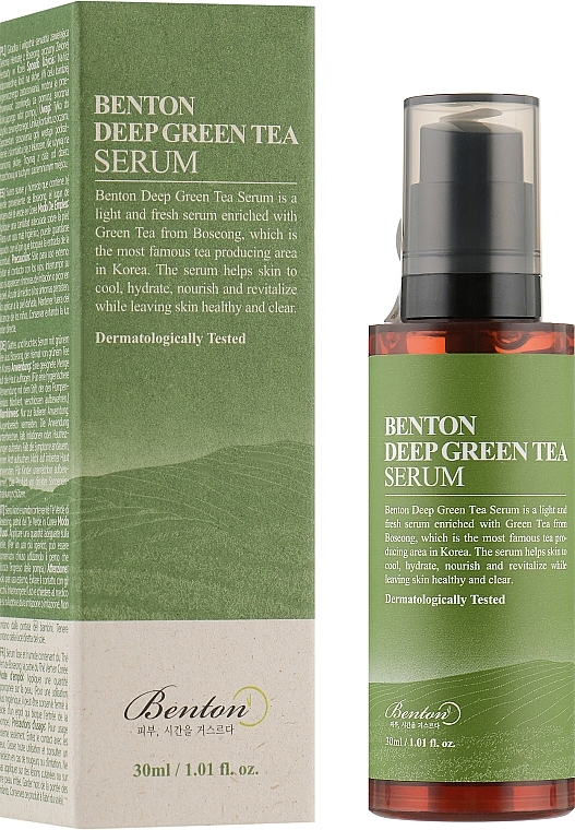 Feuchtigkeitsspendendes Gesichtsserum mit Grüntee-Extrakt - Benton Deep Green Tea Serum — Bild N3
