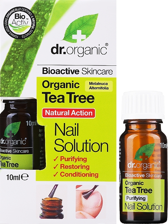 Pflegeprodukt für Nägel mit Teebaum - Dr. Organic Bioactive Skincare Tea Tree Nail Solution — Bild N2