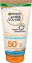 Düfte, Parfümerie und Kosmetik Sonnenschutzlotion - Garnier Ambre Solaire Ocean Conservancy Lotion SPF50+