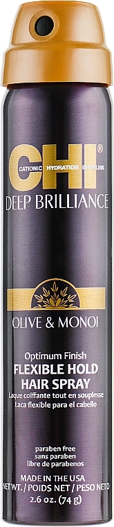 Haarlack mit Olive und Monoi Flexible Fixierung - CHI Deep Brilliance Olive & Monoi Op FlexHold — Bild N1