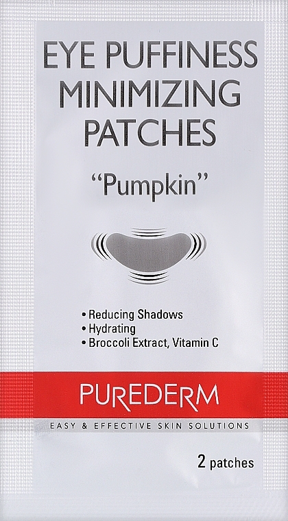Pflaster für die Augenpartie Kürbis - Purederm Eye Puffiness Minimizing Patches Pumpkin  — Bild N2