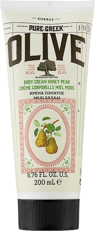 Körpercreme Honigbirne - Korres Pure Greek Olive Body Cream Honey Pear — Bild N1