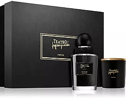 Düfte, Parfümerie und Kosmetik Set - Teatro Fragranze Nero Divino Set (diffuser/250ml + candle/180g)