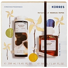 Düfte, Parfümerie und Kosmetik Korres Mountain Pepper - Set (Eau de Parfum 50 ml + Duschgel 250 ml)