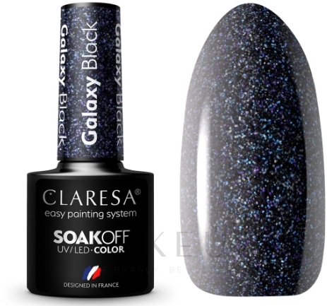 Gellack für Nägel - Claresa Galaxy Soak Off UV/LED Color — Bild Black
