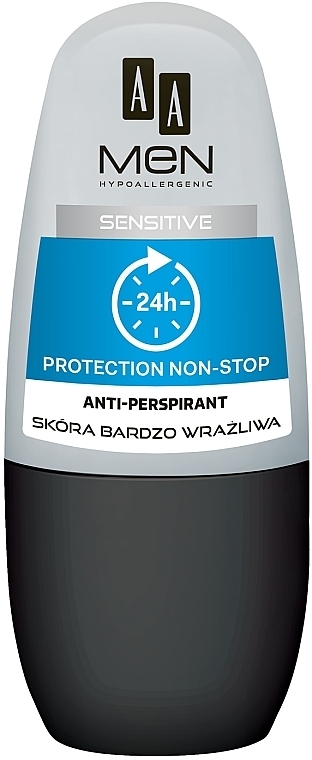 Deo Roll-on Antitranspirant für empfindliche Haut - AA Men Protection Non-Stop 24h Anti-Perspirant Sensitive — Bild N1