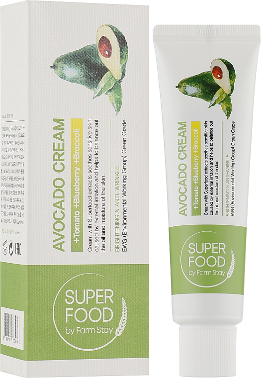 Pflegende Gesichtscreme mit Avocado-Extrakt - FarmStay Avocado Cream Super Food — Bild N2