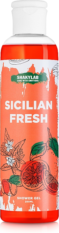 Duschgel Sicilian Fresh - SHAKYLAB Natural Shower & Bath Gel — Bild N1