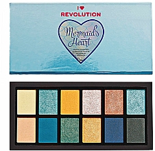 Düfte, Parfümerie und Kosmetik Lidschattenpalette - I Heart Revolution Mermaid's Heart Eyeshadow Palette