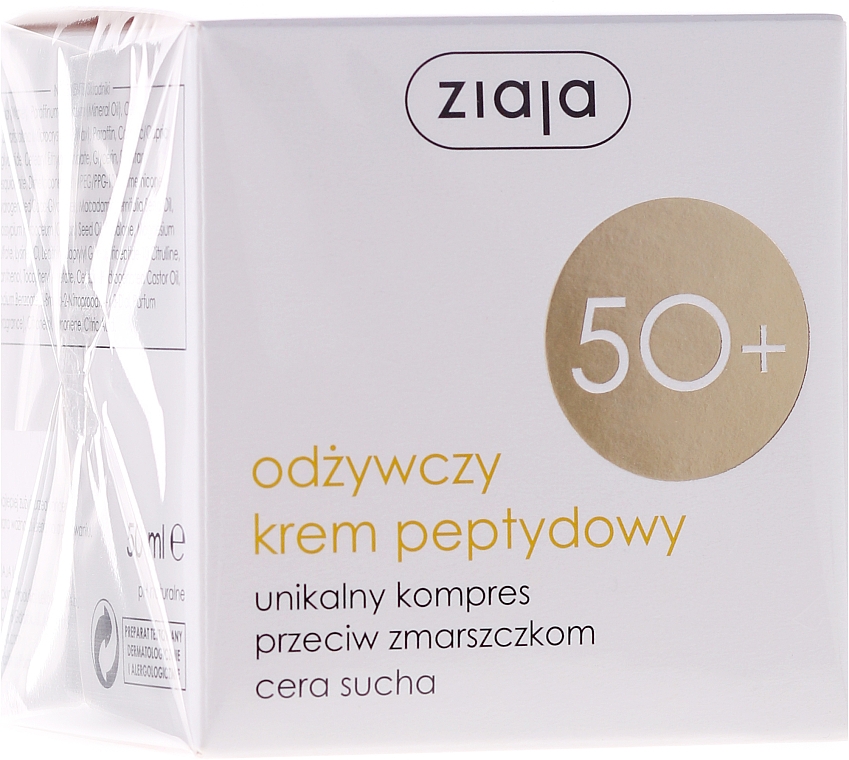 Pflegende Gesichtscreme mit Peptiden 50+ - Ziaja Face Cream — Bild N2