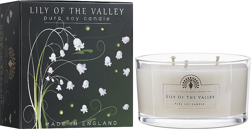 Duftkerze mit Maiglöckchen, Jasmin, Geißblatt und Magnolie - The English Soap Company Lily Of The Valley Triple Wick Candle — Bild N2
