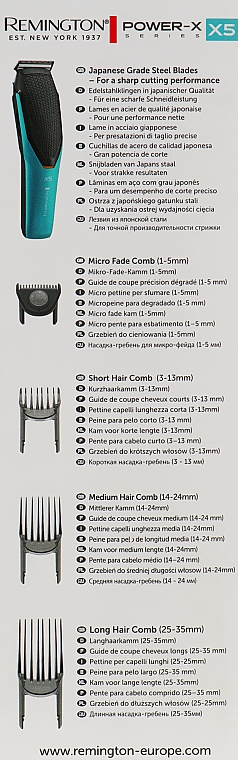 Haarschneider - Remington Power X5 Hair Clipper HC 5000 — Bild N3