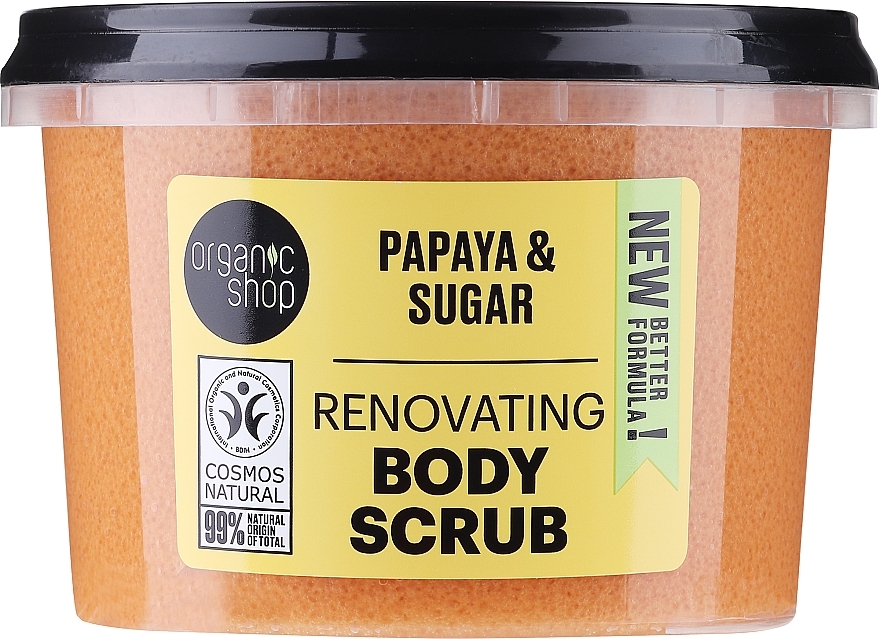Körperpeeling mit Bio Papayaextrakt und Rohrzucker - Organic Shop Papaya & Sugar Body Scrub — Bild N2