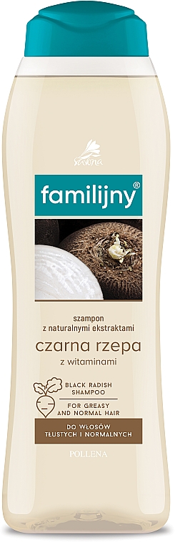 Shampoo für fettiges und normales Haar "Schwarzer Rettich und Vitamine" - Pollena Savona Familijny Black Radish & Vitamins Shampoo — Bild N3