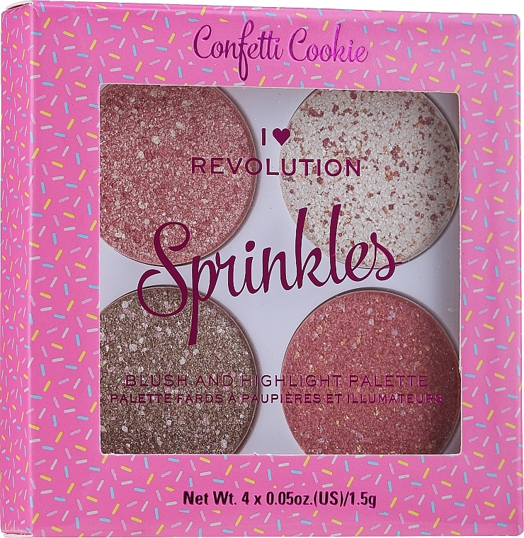 Rouge- und Highlighter-Palette - I Heart Revolution Sprinkles