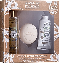 Düfte, Parfümerie und Kosmetik Set - Jeanne en Provence Divine Olive (show/oil/250ml + h/cr/75ml + soap/100g)