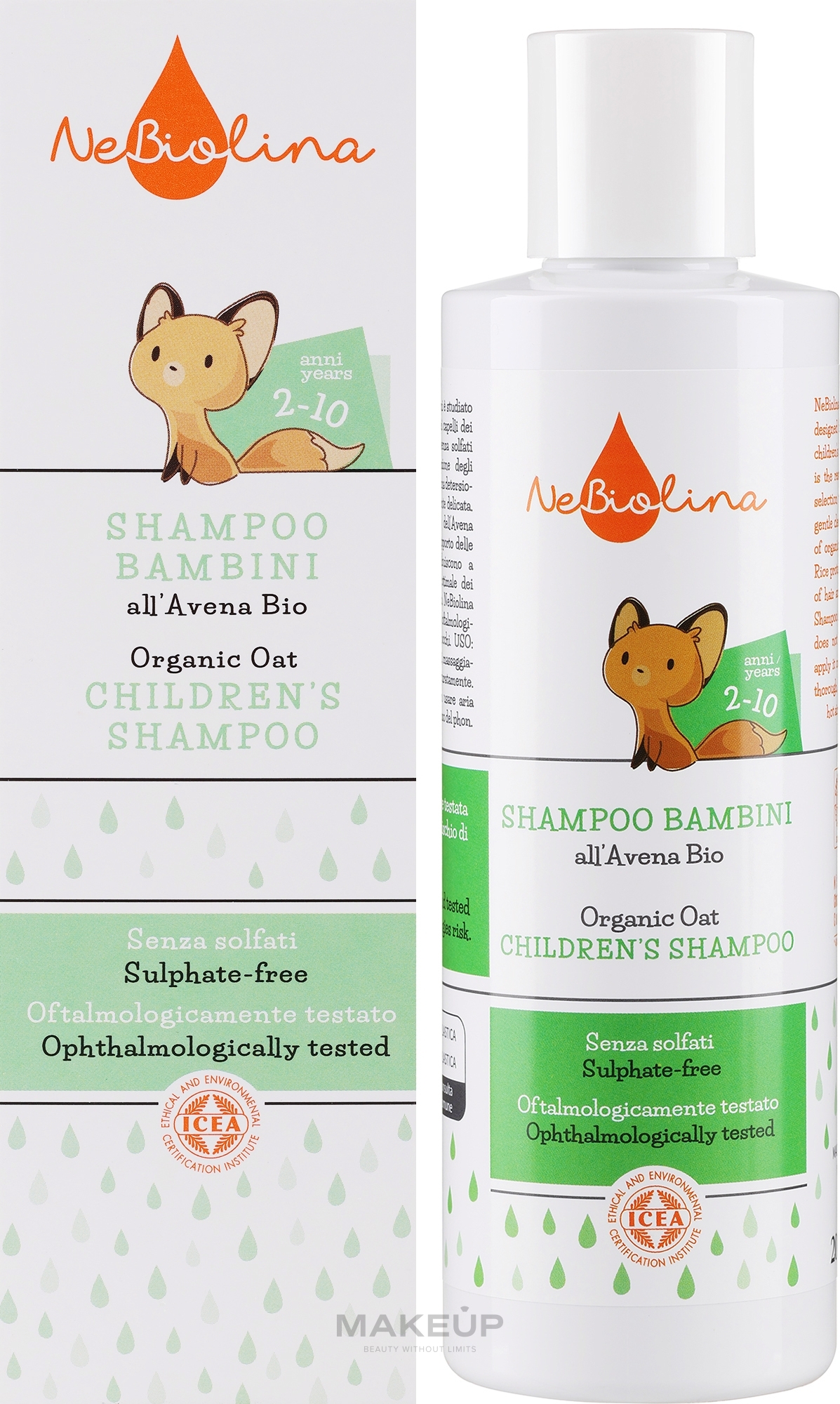 Babyshampoo mit Bio-Hafer - NeBiolina Organic Oats Children's Shampoo — Bild 200 ml