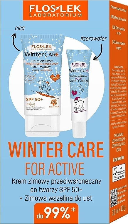 Set - Floslek Winter Care For Active (sun/cr/30ml + lip/balm/10g)  — Bild N1