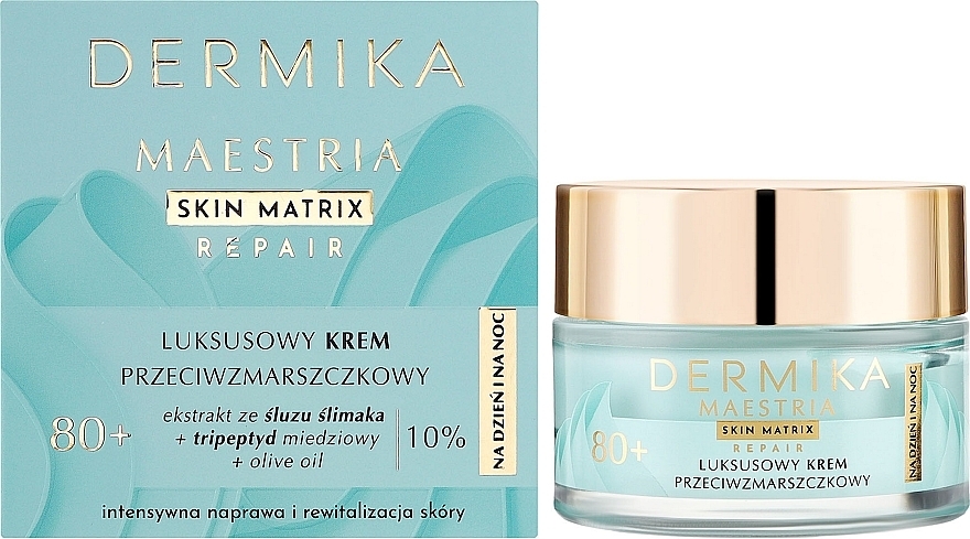Luxuriöse Anti-Falten-Creme für Tag und Nacht für reife Haut 80+ - Dermika Maestria Skin Matrix — Bild N2