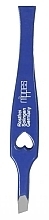 Pinzette geschnitten 8 cm blau  - Nippes Solingen Tweezer 747  — Bild N1