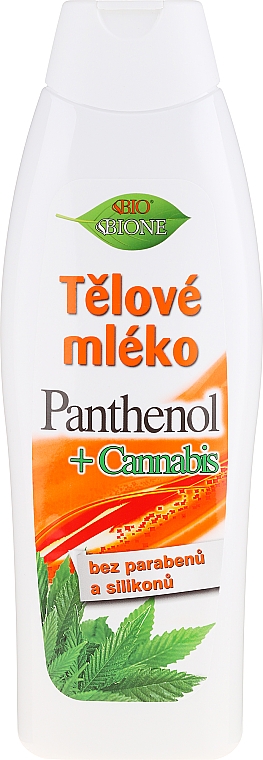 Körperlotion mit Panthenol und Hanf - Bione Cosmetics Pantenol + Cannabis Body Lotion — Bild N1