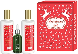 Düfte, Parfümerie und Kosmetik Haarpflegeset - Brazil Keratin Marula Christmas Set (Haarshampoo 300ml + Conditioner 300ml + Haaröl 50ml)