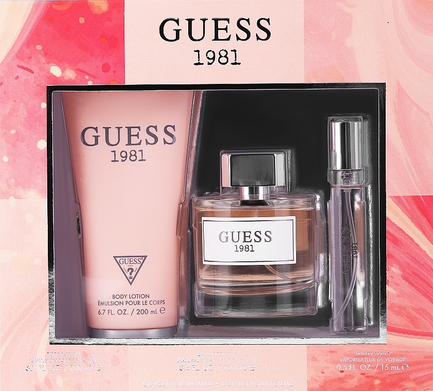 Guess Guess 1981 - Set (Eau de Toilette/100 ml + Körperlotion/200 ml + Eau de Toilette/15 ml) — Bild N1