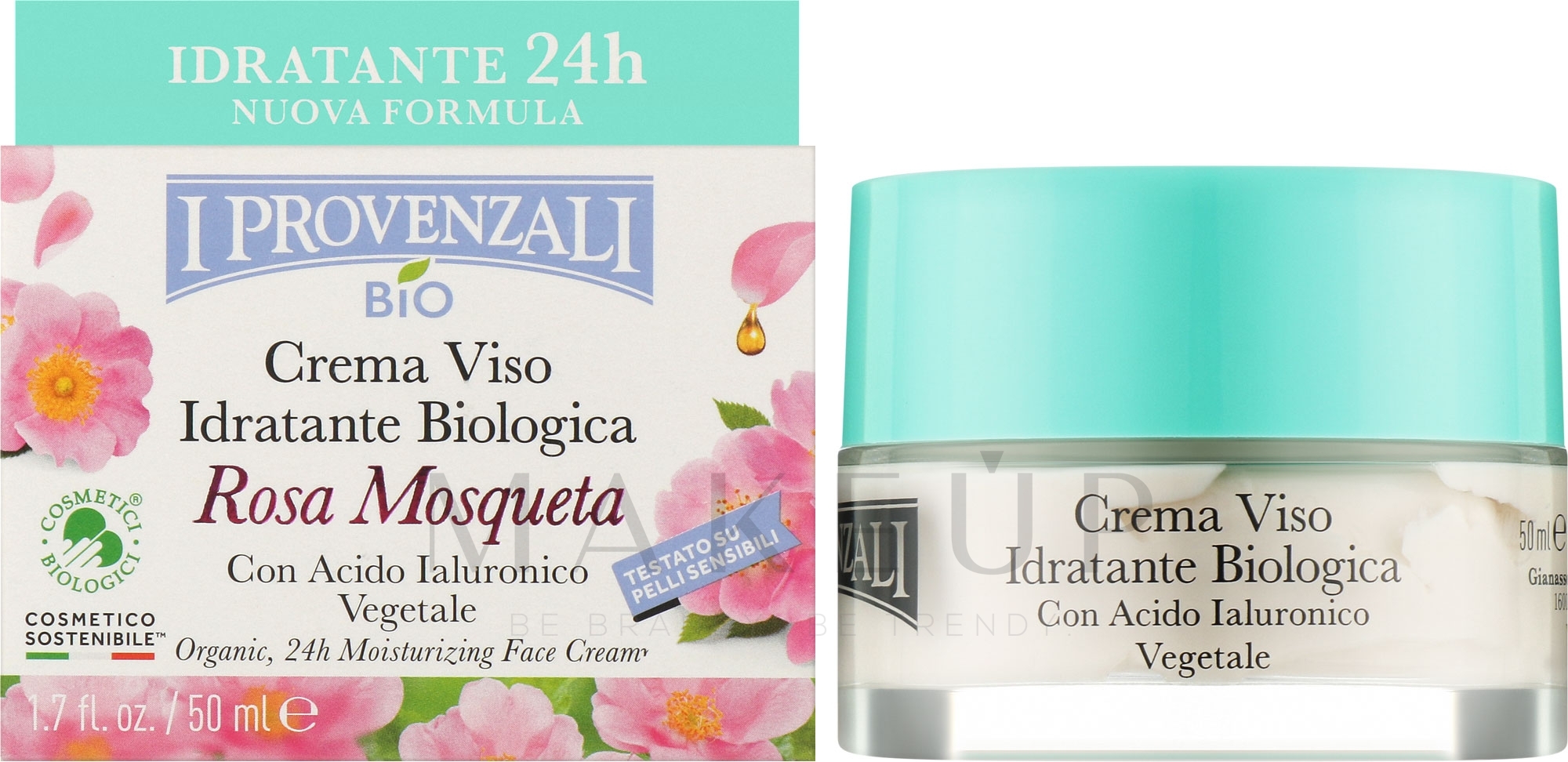 Gesichtscreme - I Provenzali Rosa Mosqueta Organic 24H Face Cream — Bild 50 ml