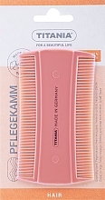 Düfte, Parfümerie und Kosmetik Doppelseitiger Haarkamm 10 cm hellrosa - Titania Universal Comb 