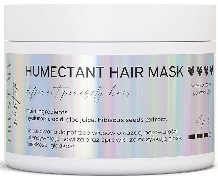 Haarmaske mit Hyaluronsäure und Hibiskussamen-Extrakt - Trust My Sister Humectant Hair Mask — Bild N1