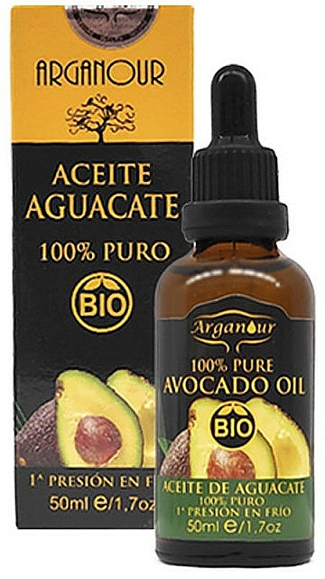 100% Reines Bio Avocadoöl für Gesicht, Körper und Haar - Arganour Pure Organic Avocado Oil — Bild N1
