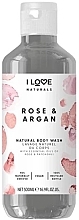 Düfte, Parfümerie und Kosmetik Feuchtigkeitsspendendes Duschgel mit Rose und Argan - I Love Naturals Rose & Argan Body Wash