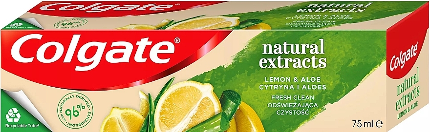 Set - Colgate Natural Extracts Ultimate Fresh Clean Lemon & Aloe Trio (toothpaste/3x75ml) — Bild N3