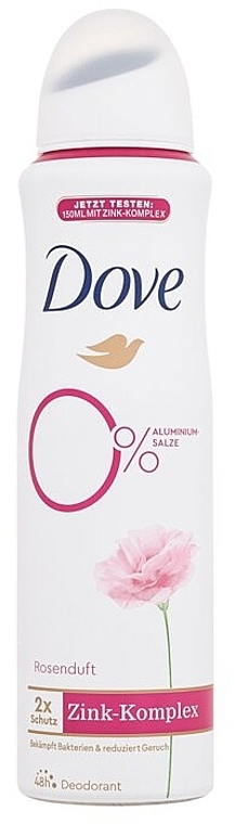 Deospray Antitranspirant - Dove Zinc Complex Deospray Rose Scent — Bild N1