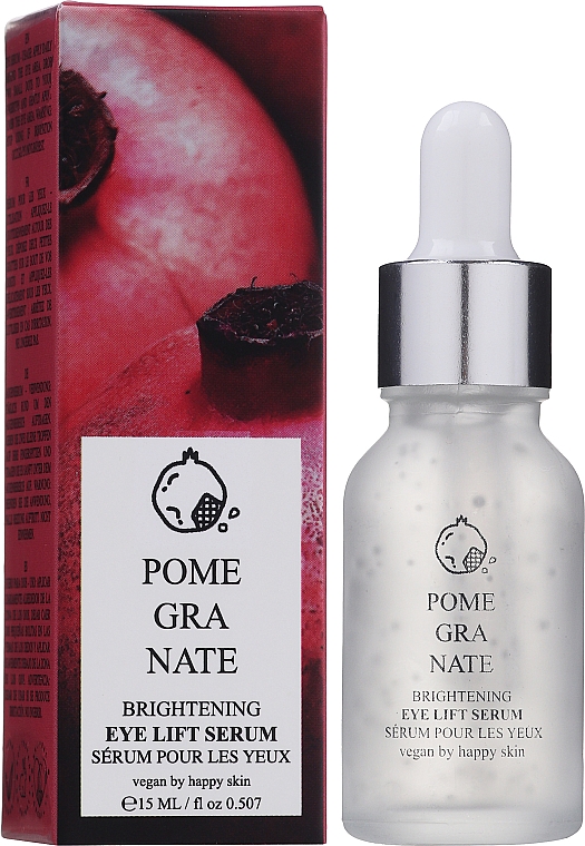 Lifting-Serum mit Granatapfel - Vegan By Happy Skin Pomegranate Brightening Eye Lift Serum — Bild N1