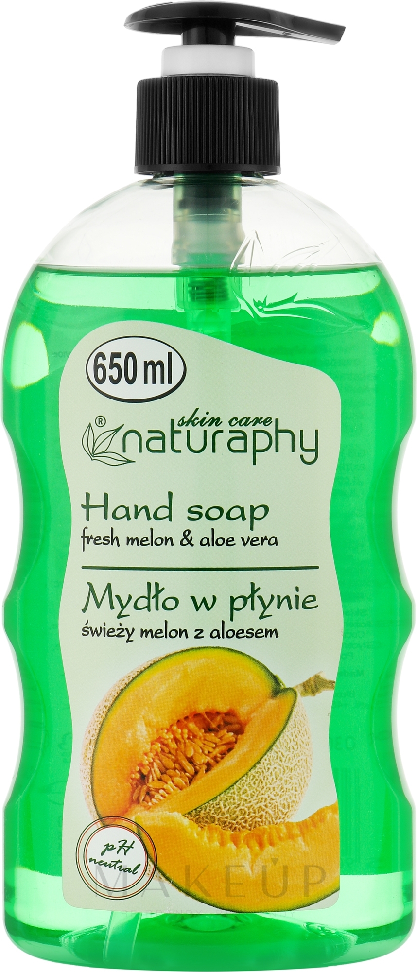Flüssigseife mit Melone und Aloe Vera - Naturaphy Hand Soap — Bild 650 ml