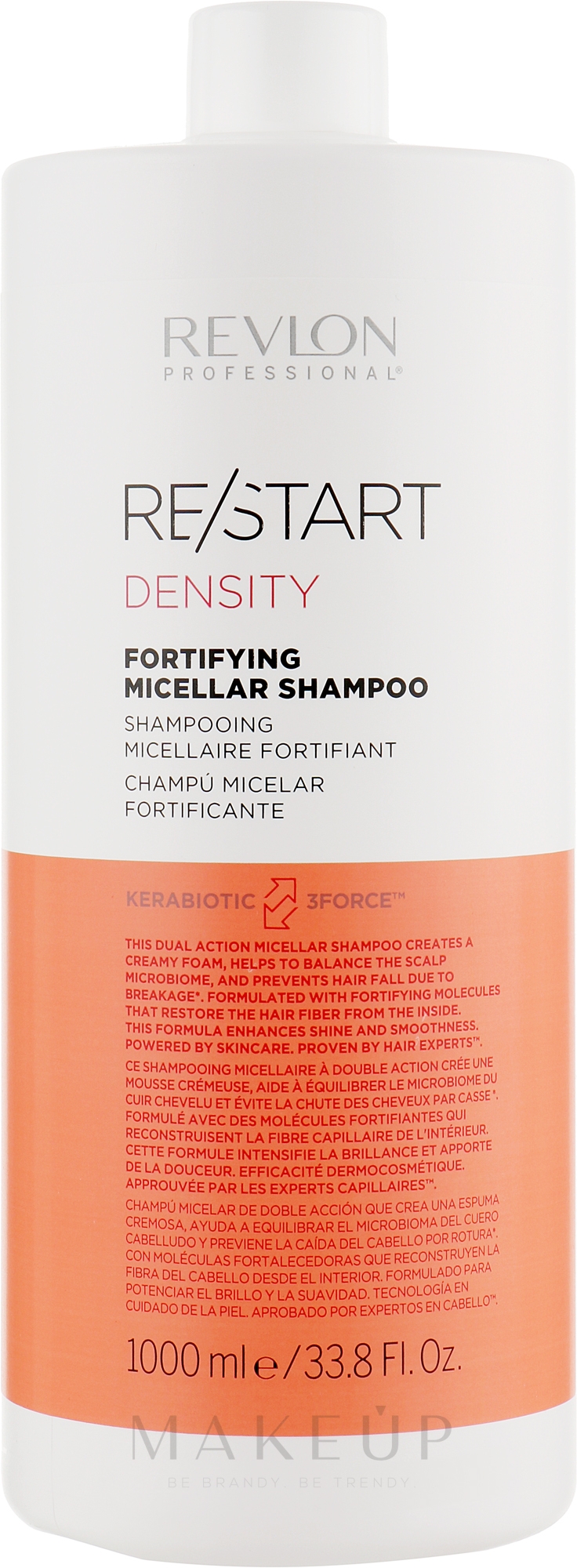 Stärkendes Mizellen-Shampoo - Revlon Professional Restart Density Fortifying Micellar Shampoo — Bild 1000 ml