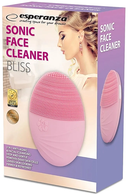 Gesichtsbürste rosa - Esperanza EBM004 Bliss Pink — Bild N4