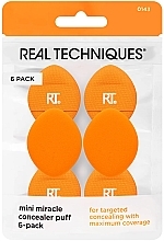 Real Techniques Mini Miracle Concealer Puff  - Make-up-Schwamm-Set 6 St. — Bild N1