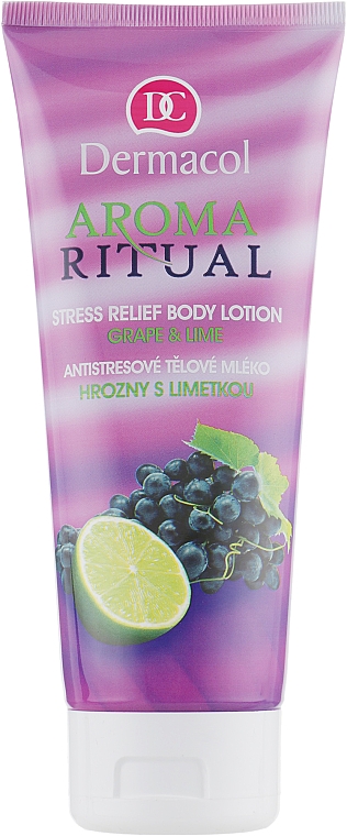 Anti-Stress Körperlotion mit Traube und Limette - Dermacol Body Aroma Ritual Stress Relief Body Milk — Bild N1